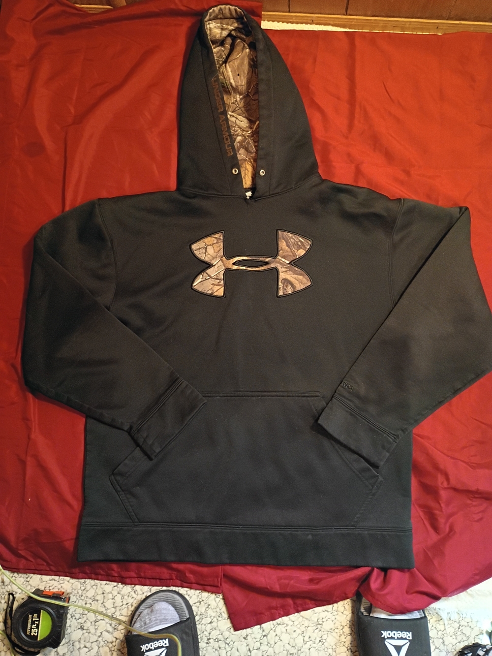 Under Armour Men’s Black Hoodie with Camo Logo